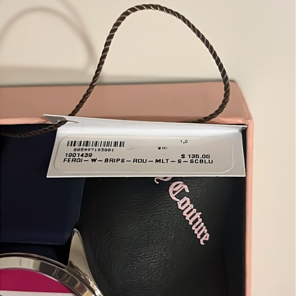 Juicy Couture Timepiece Watch Striped Navy Pink and White - Picture 5 of 7